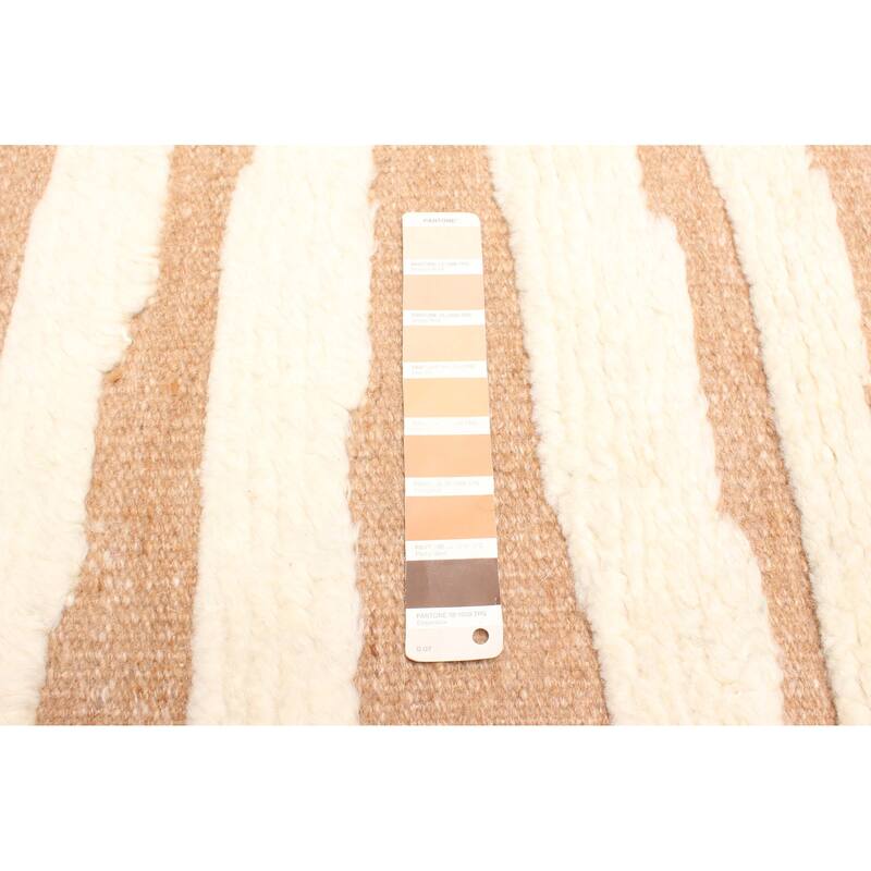 ECARPETGALLERY Hand-knotted Tangier Brown Wool Rug - 5'0 x 8'2