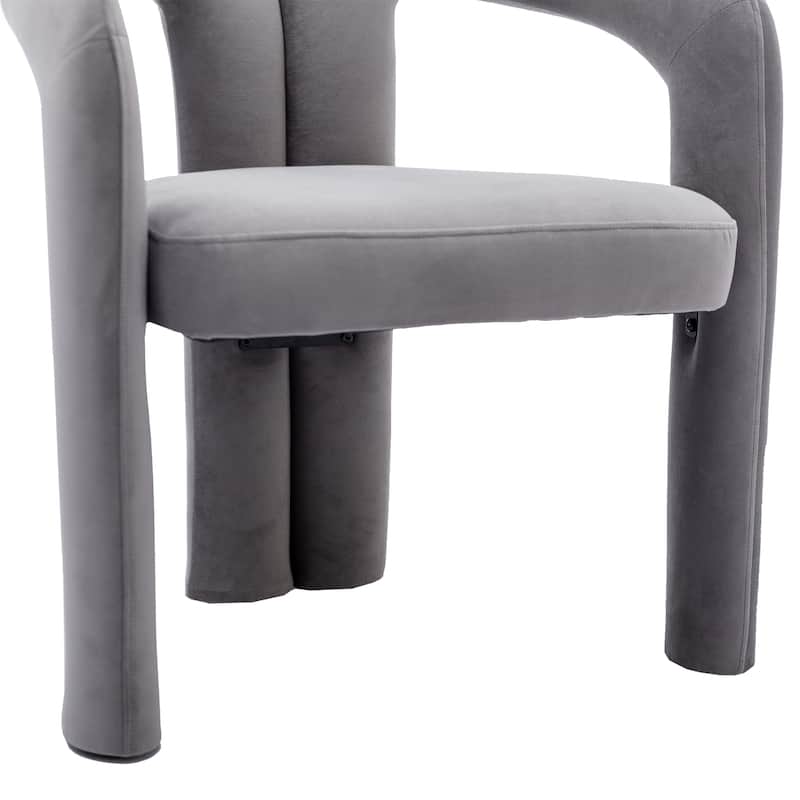Set of 2 Contemporary Velvet Fabric Upholstered Accent Armchair