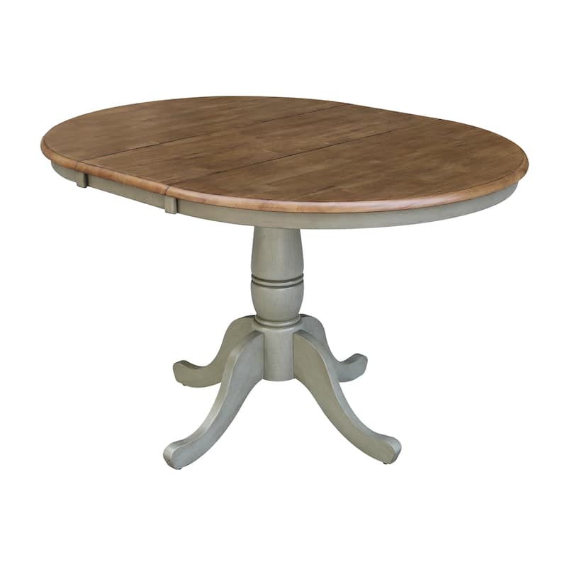 36" Round Extension Dining Table With 4 San Remo Chairs
