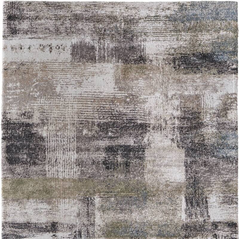 HomeRoots Abstract Industrial Rectangle Area Rug