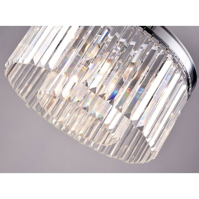 Maxax 5 - Light Unique/Statement Drum Chandelier with Crystal Accents