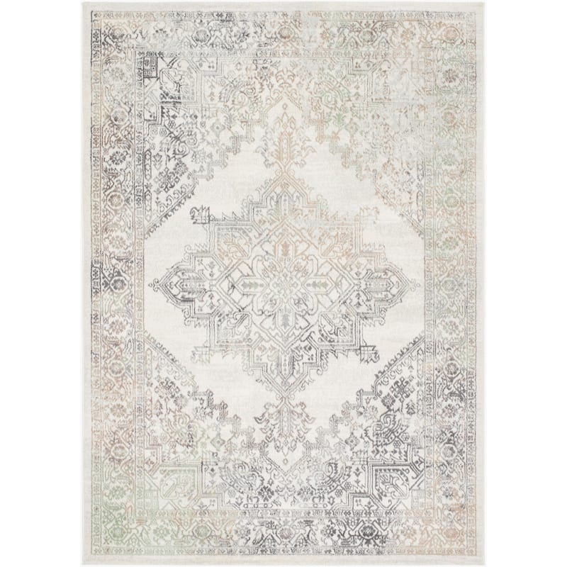 Livabliss Uranus Distressed Medallion Area Rug