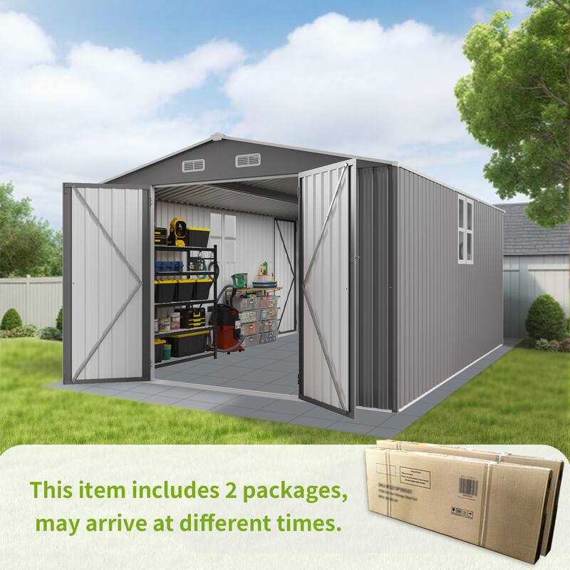 10x14FT Outdoor Metal Storage Shed