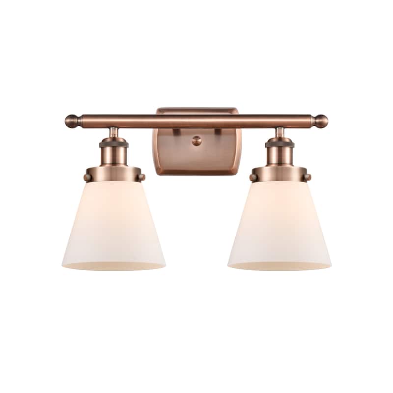 Innovations Lighting 916-2W-11-16 Cone Vanity Cone 2 Light 16" Wide