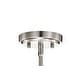 preview thumbnail 7 of 8, 1-Light Brushed Nickel Dual Shaded Mini Pendant Light with Clear Glass and White Glass - Brushed Nickel