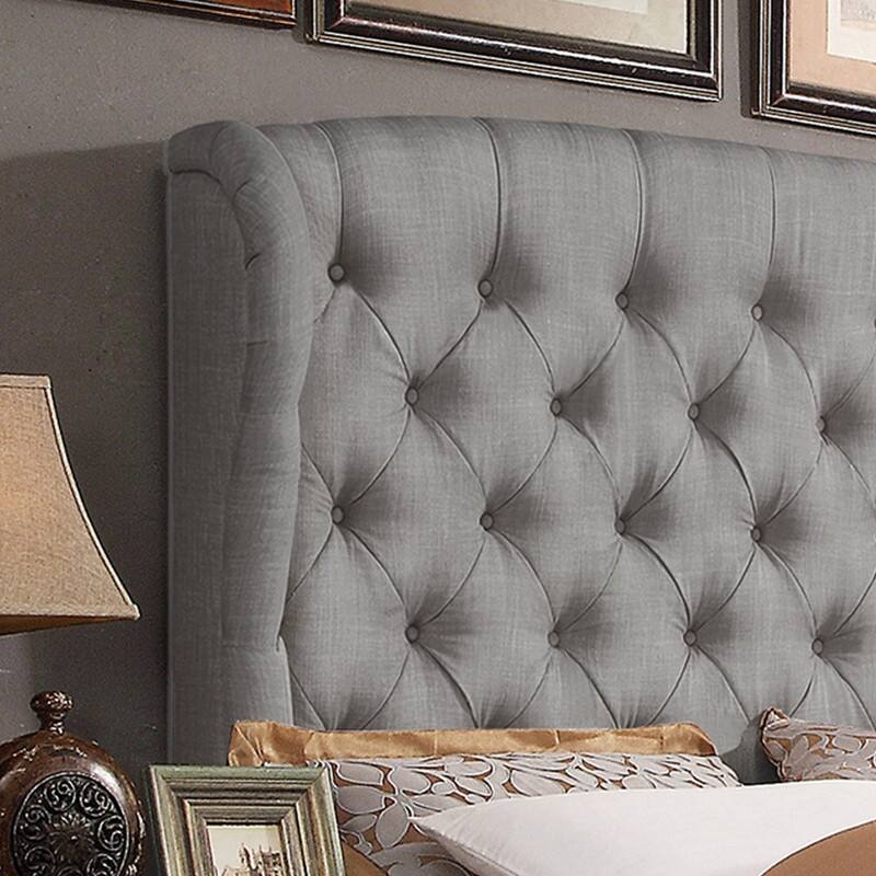 Moser Bay Florence Button Tufted Wingback Upholstered Standard Bed