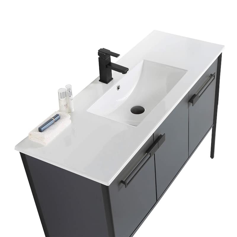 Fine Fixtures Oakville Bathroom Vanity with White Ceramic Sink