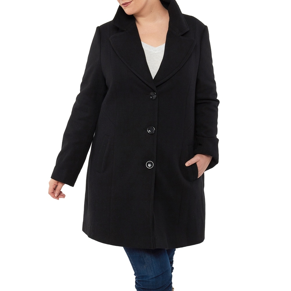 plus size green wool coat
