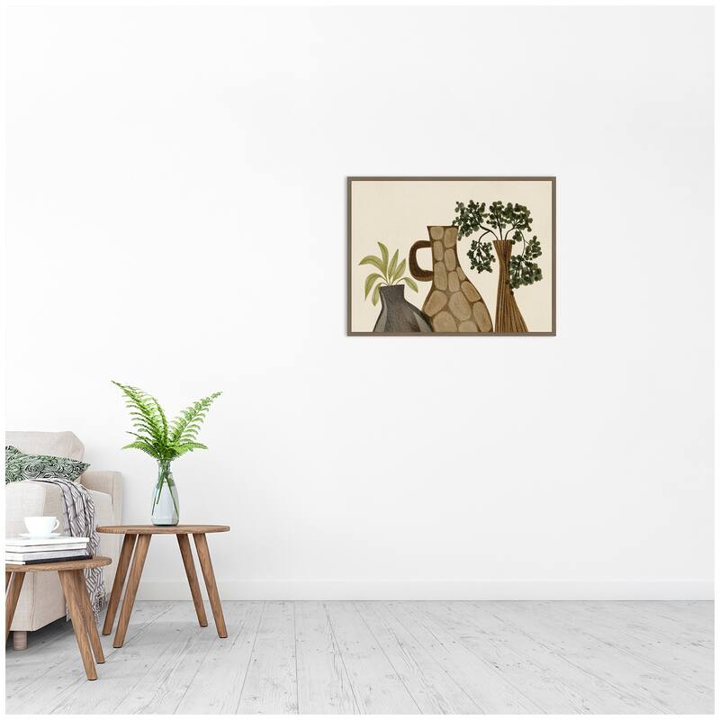 Kate and Laurel Rustic Stilllife 02 by Nikita Jariwala Framed Canvas Wall Art Print