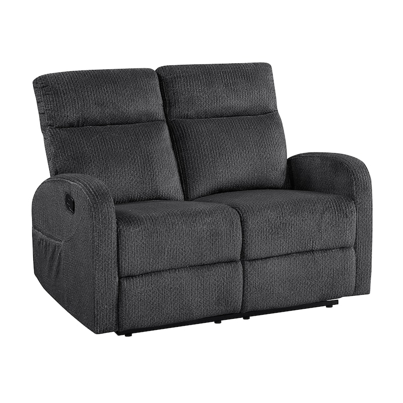 Oliver Manual Double Reclining Loveseat - Dark Gray (Microfiber)