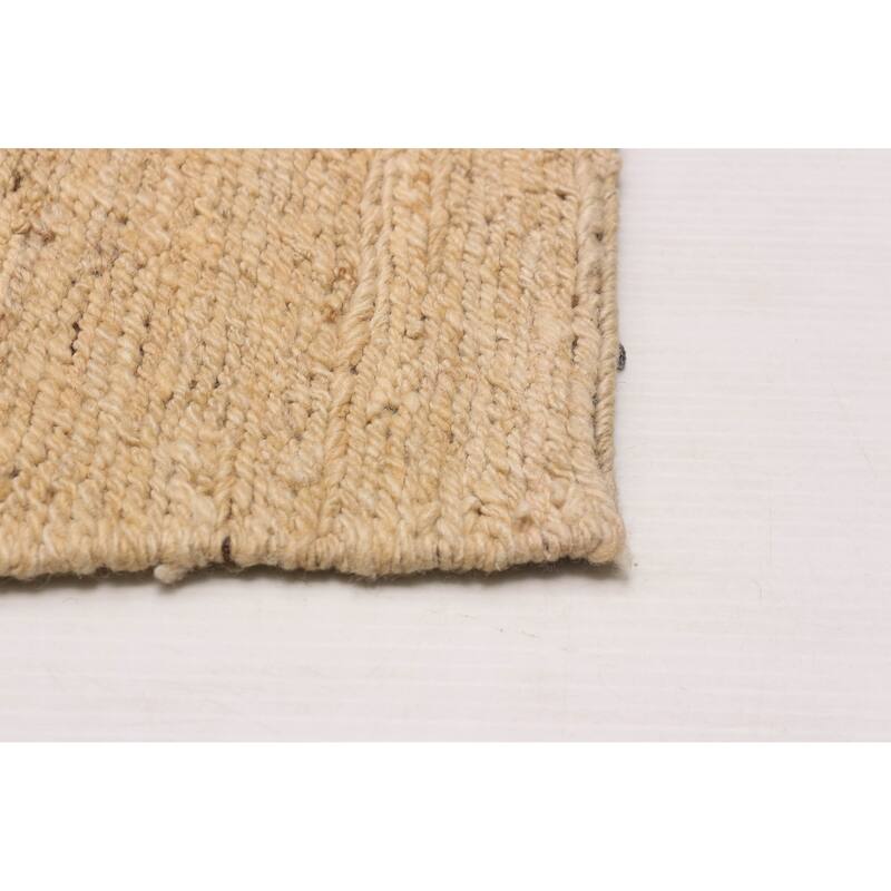 ECARPETGALLERY Flat-Weave Lahor Finest Cream Wool Tapestry Kilim - 13'0 x 13'1