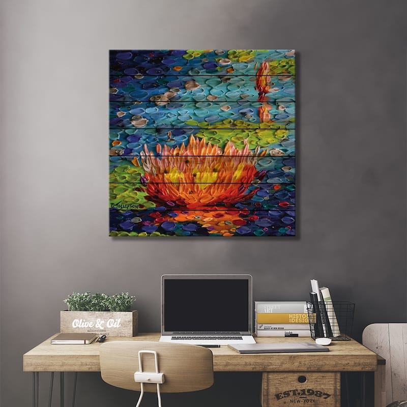Loves Destiny Print On Wood by Dena Tollefson - Multi-Color