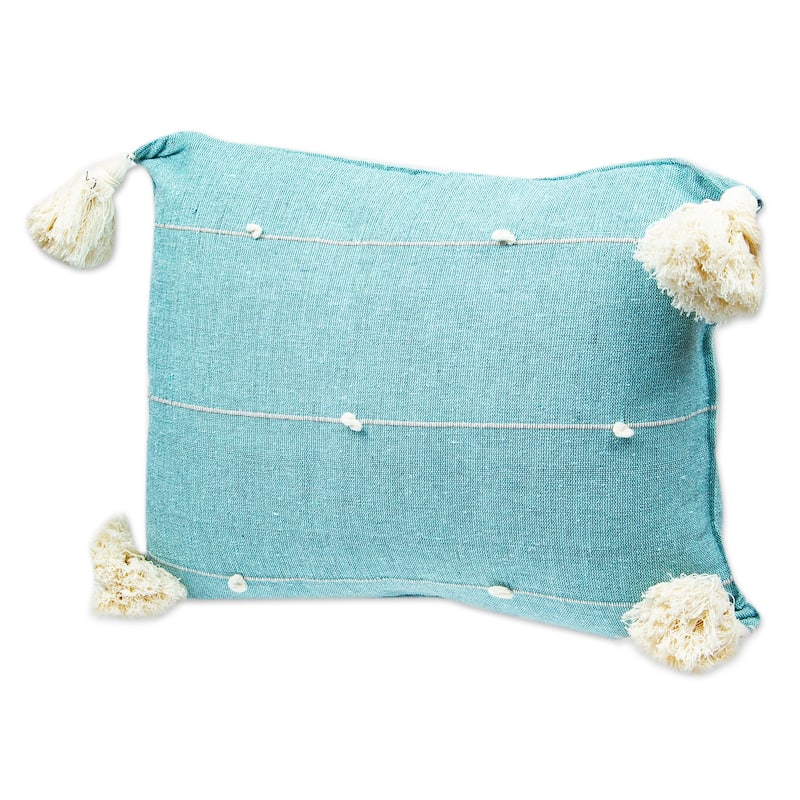 Novica Handmade Aqua Spirit Cotton Cushion Cover