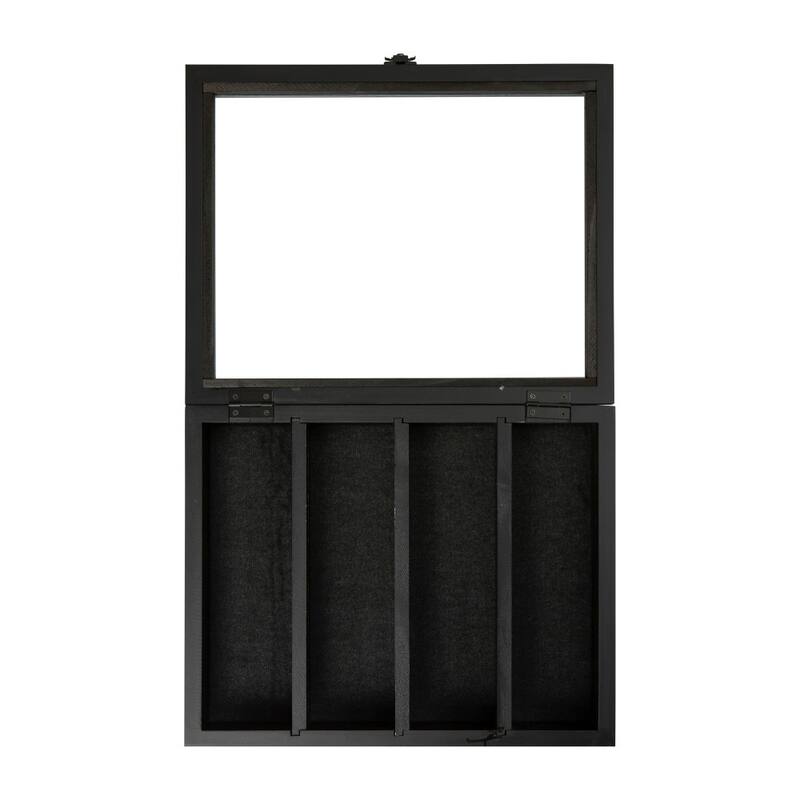 Wooden Medals Display Case with Removable Shelves