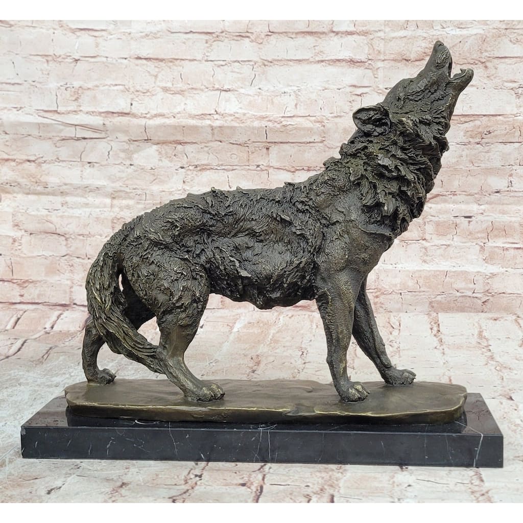 Hot Cast Werewolf Wolf Bronze Sculpture Figurine Figure Art Deco Statue Large