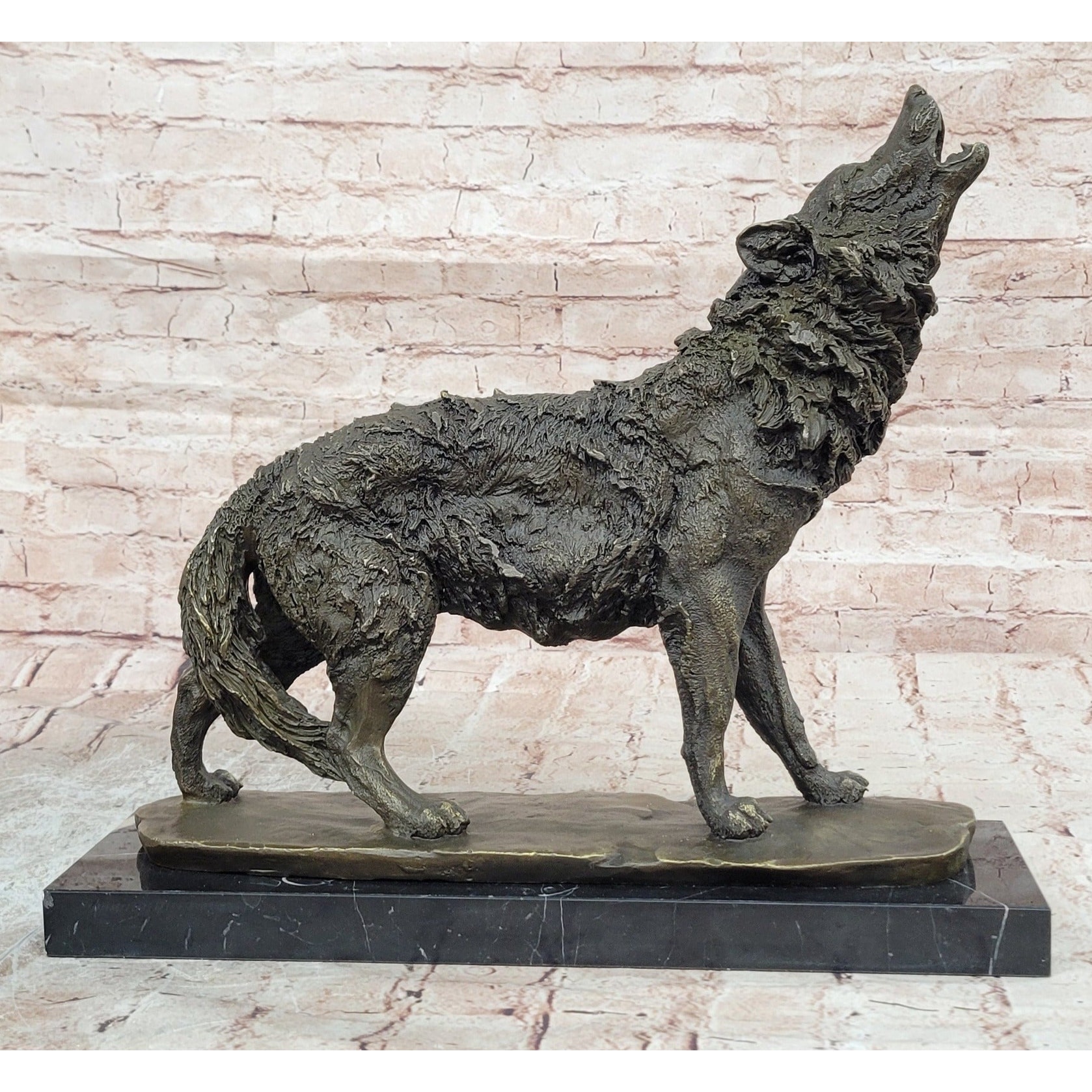 Hot Cast Werewolf Wolf Bronze Sculpture Figurine Figure Art Deco Statue Large
