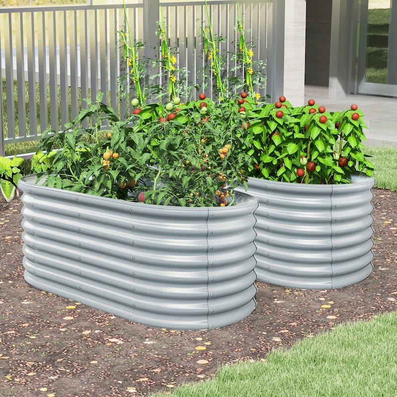 Gymax Raised Garden Bed Kit Planter Raised Garden Boxes Outdoor 65'' x