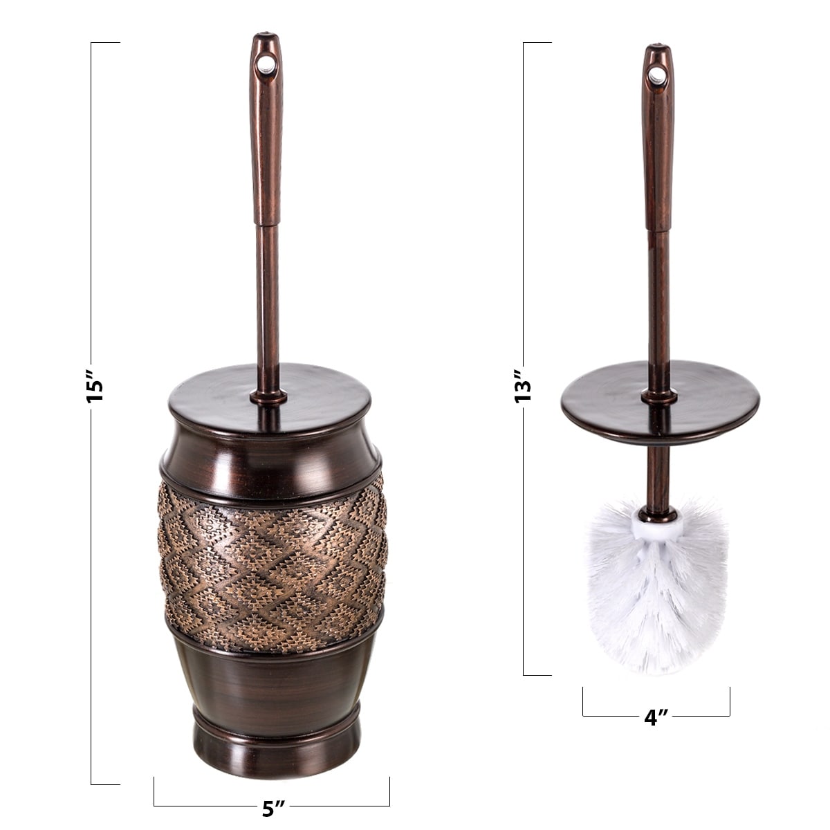 Brown toilet brush sale holder