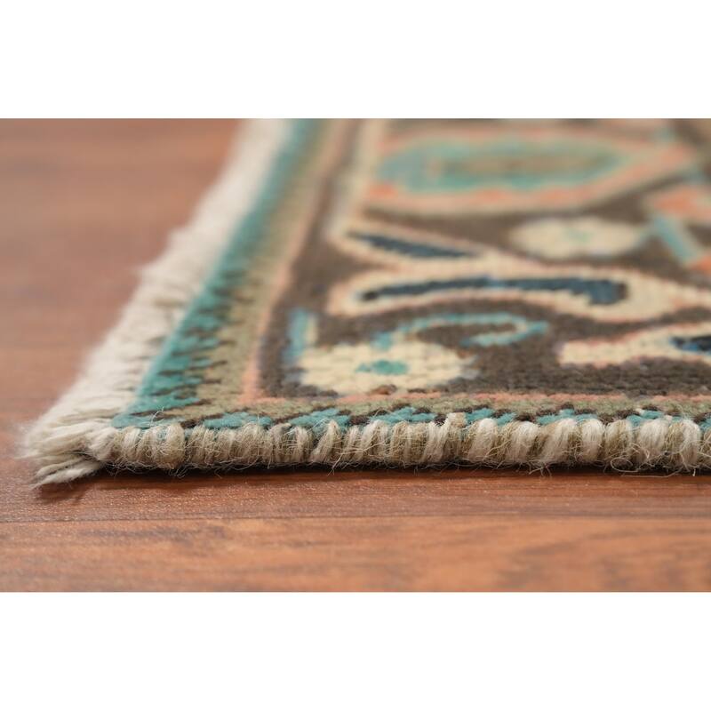 Hand Knotted Oriental 100% Wool Carpet Traditional Medallion Pink Tabriz Area Rug - 5' 9'' X 4' 3''