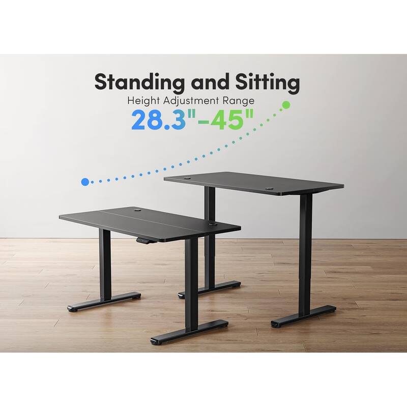 FEZIBO Electric Standing Desk, Height Adjustable Stand up Desk, Sit Stand Home Office Desk, Computer Desk