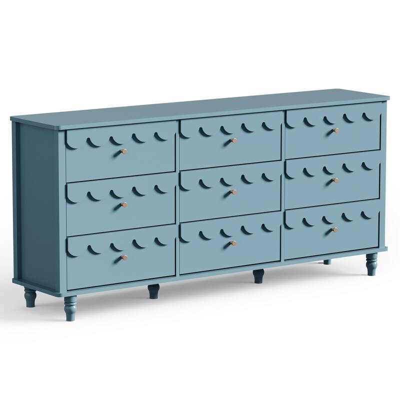 Royal 9-Drawer Lace Dresser - Max Storage for Growing Kids