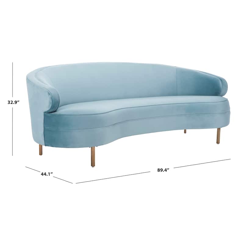 SAFAVIEH Home Primrose Curved Sofa - 89"W x 44"D x 33"H
