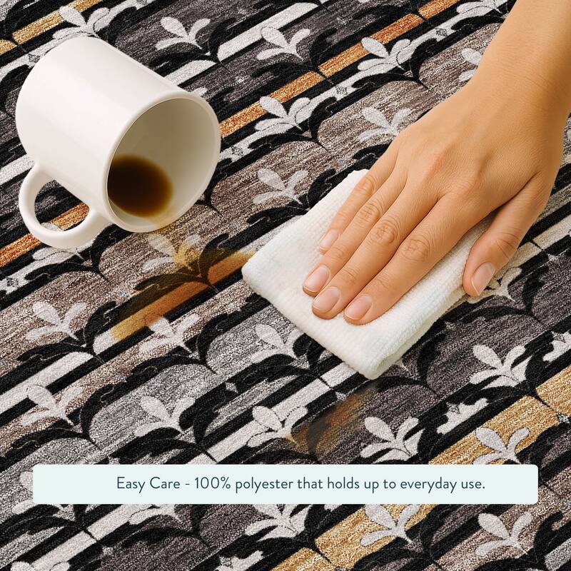 Machine Washable Indoor/ Outdoor Stripe Bramlage Chantille Rug