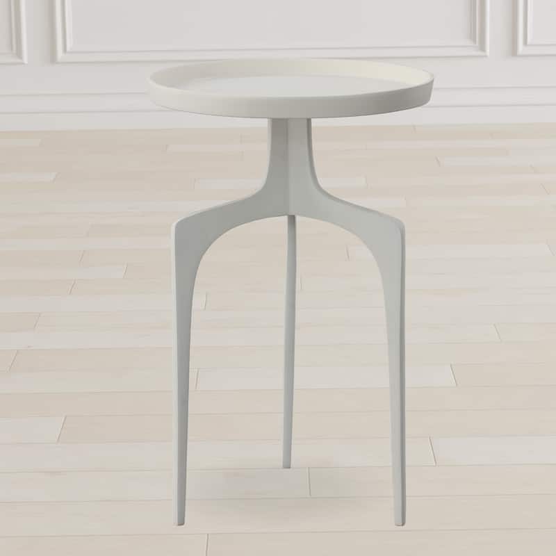 Uttermost Kenna White Accent Table - 16"W x 25"H x 16"D