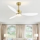 preview thumbnail 87 of 127, 52"/42" Black/Gold LED Ceiling Fan with Lights Remote(3-Blade)
