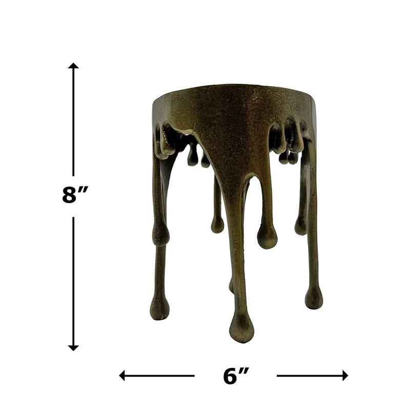 Decorative Handmade Aluminum Modern Candle holder in Brass