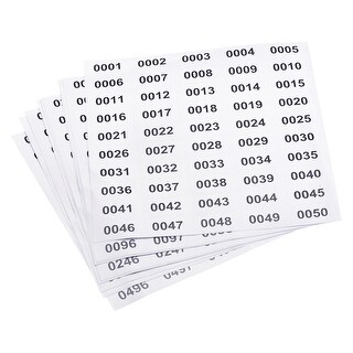Consecutive Number Stickers Inventory Label Sheets for Office Warehouse ...