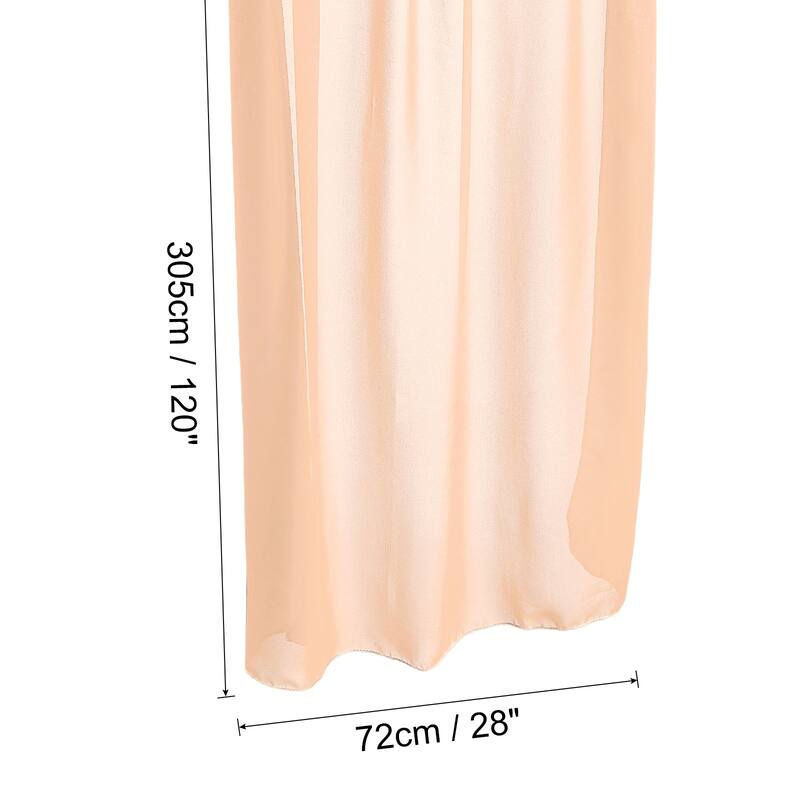2Pcs 10Ft Chiffon Table Runner 28 x 120 Inch Rustic Gauze Tablecloth - 28 x 120 Inch