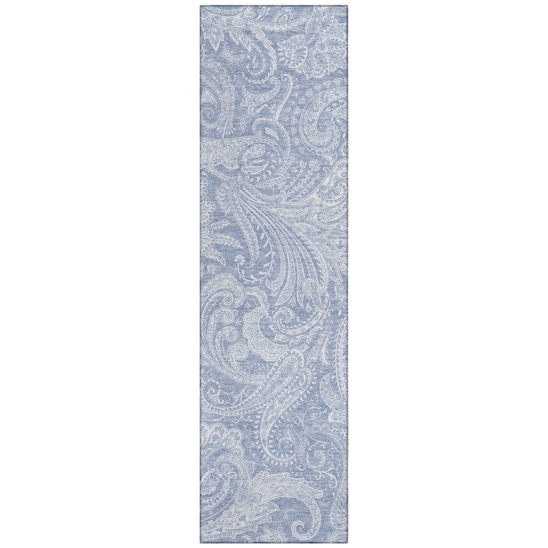 Machine Washable Indoor/ Outdoor Chantille Traditional Paisley Rug