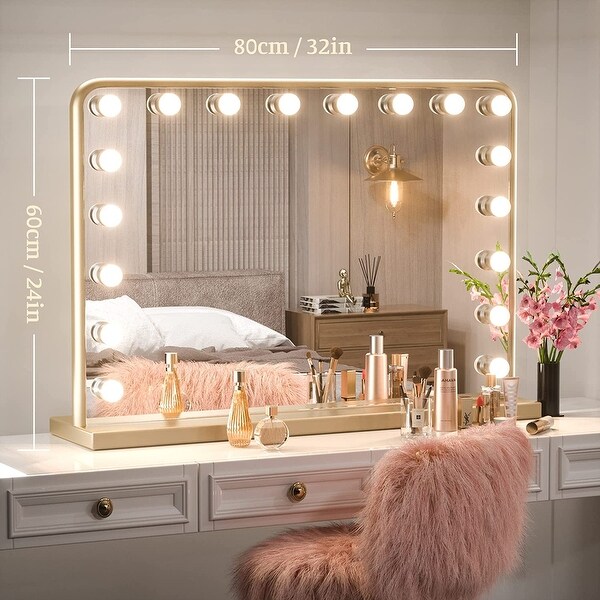 Hollywood Makeup Vanity Mirror with Replaceable LED Bulbs USB Charging Port 10X Magnification Tabletop Wall Mounted On Sale Bed Bath Beyond 35756031