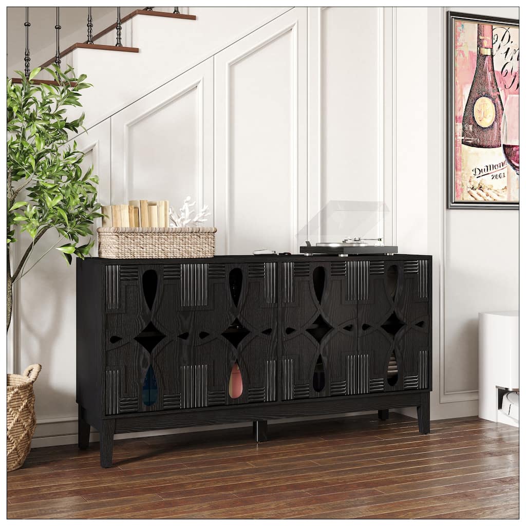 60.5" Mid Century Modern Sideboard Buffet Cabinet with Storage
