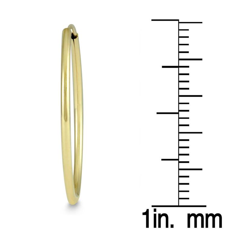 Marquee Jewels 14k Yellow Gold 25-millimeter Hoop Earrings