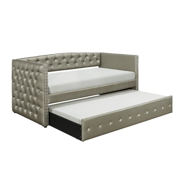 slide 3 of 5, Clover Daybed with Trundle Silver