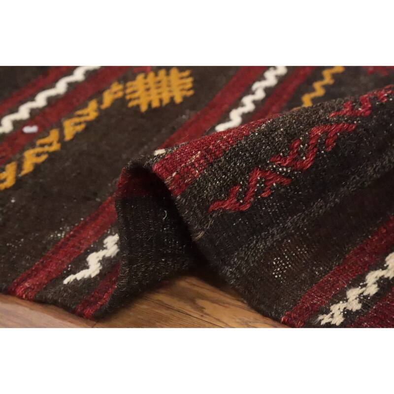 Hand Woven Oriental 100% Wool Carpet Southwestern Tribal Multi-Colored Kilim Area Rug - 10' 0'' X 5' 9''