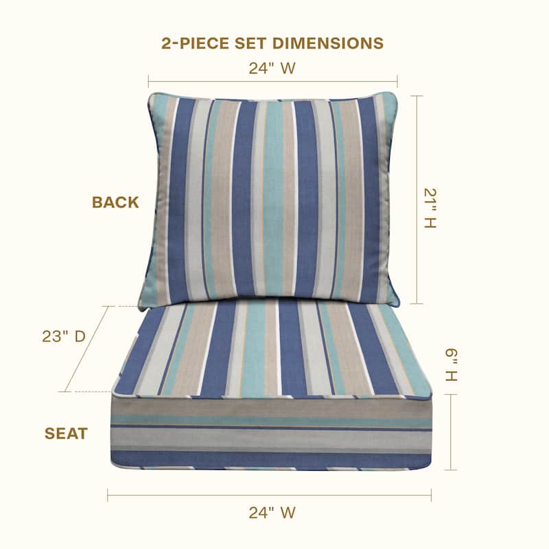 Outdoor Deep Seating Lounge Chair Cushion