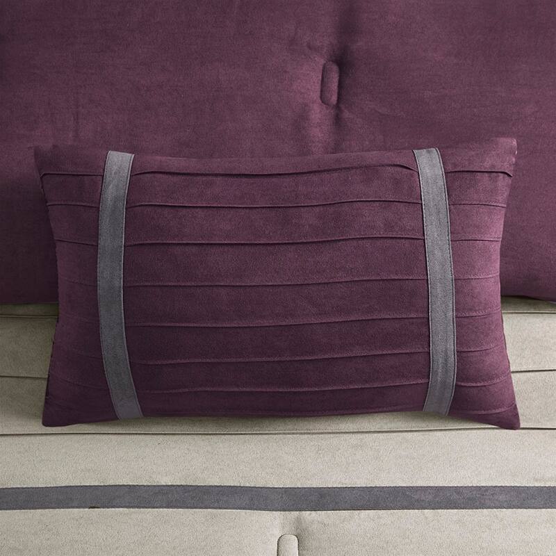 GDF Studio - Palmer 7-Piece Pieced Faux Suede Comforter Set