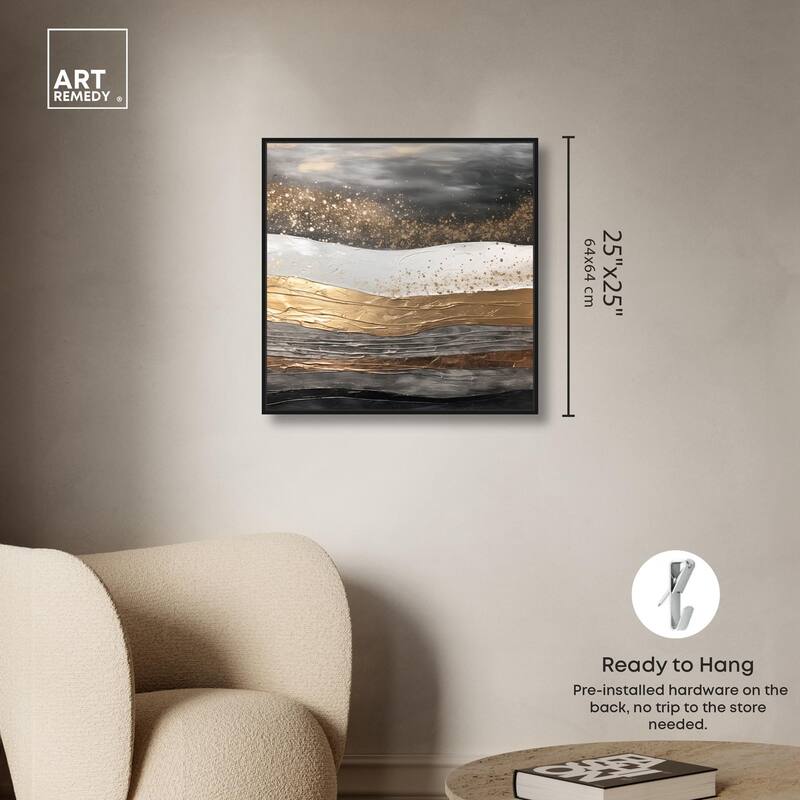 Moonlit Gold III Canvas by Art Remedy