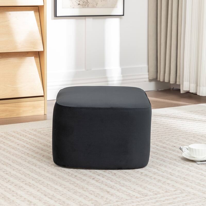 SEYNAR Modern Velvet Rectangle Accent Ottoman