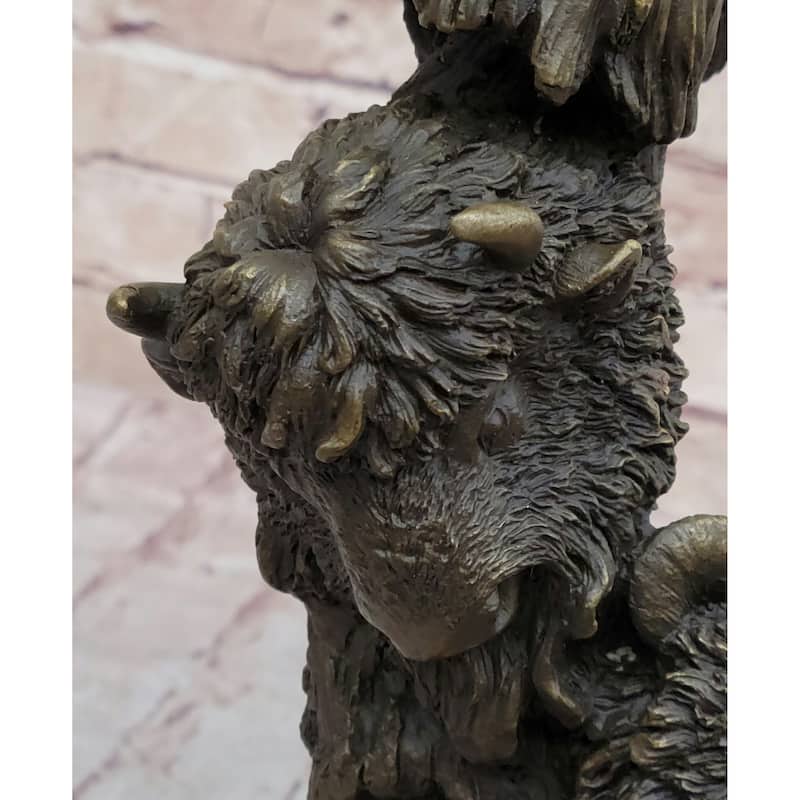Eagles Bear Hunting Imitative Fish Original Bronze Sculpture Statue Art By Milo On Marble Base