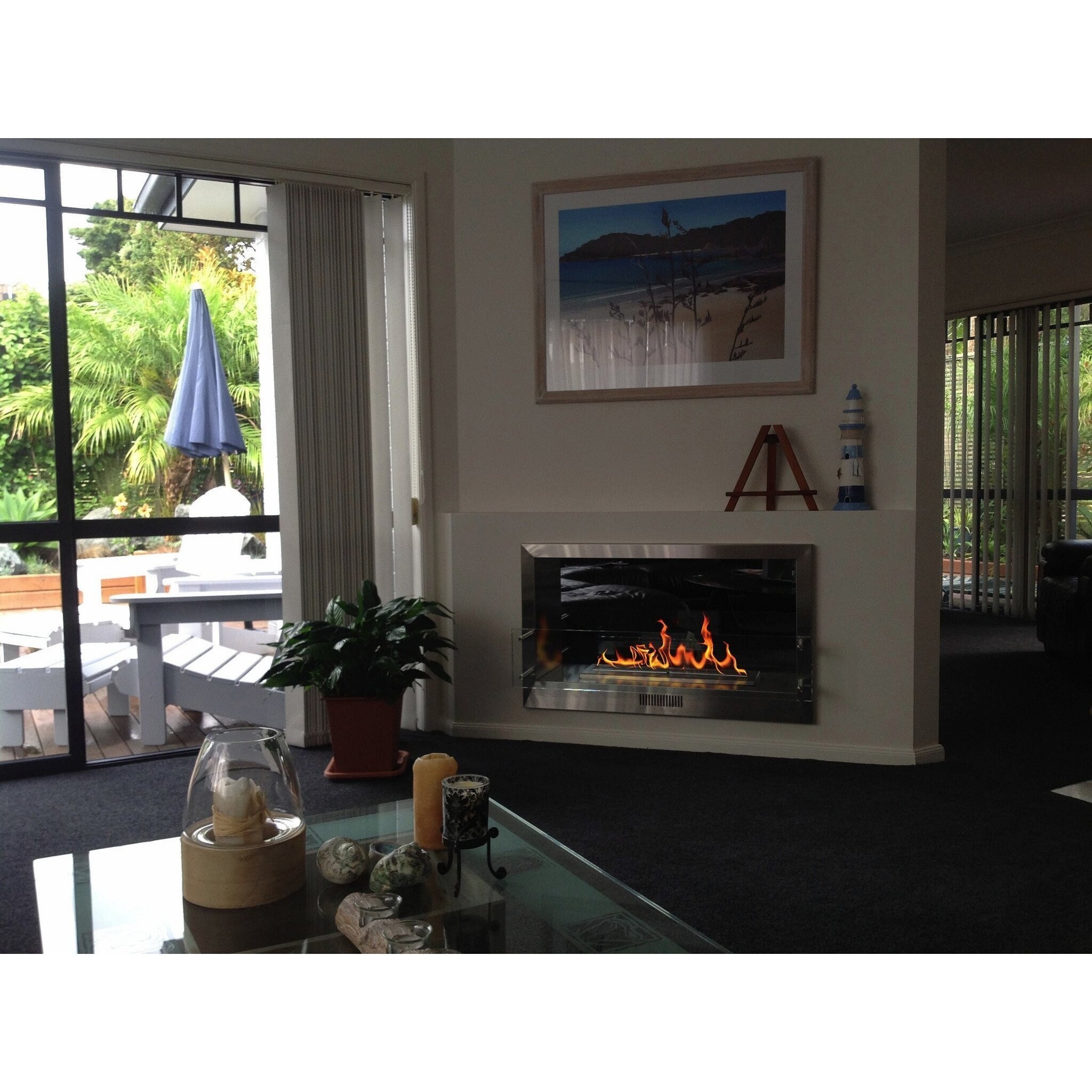 Shop Bio Flame 38 Firebox Double Sided Ss Fireplace W 16 Burner