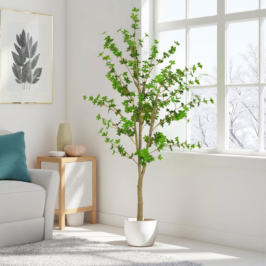 76" Artificial Enkianthus Tree with Decorative Pot