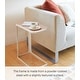 preview thumbnail 7 of 7, Yamazaki Home C Side Table, Steel, Holds 22 lbs, No Assembly - L 17.72 x W 9.45 x H 20.47 inches