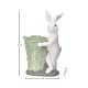preview thumbnail 4 of 3, 12" Resin Bunny With Cabbage Pot