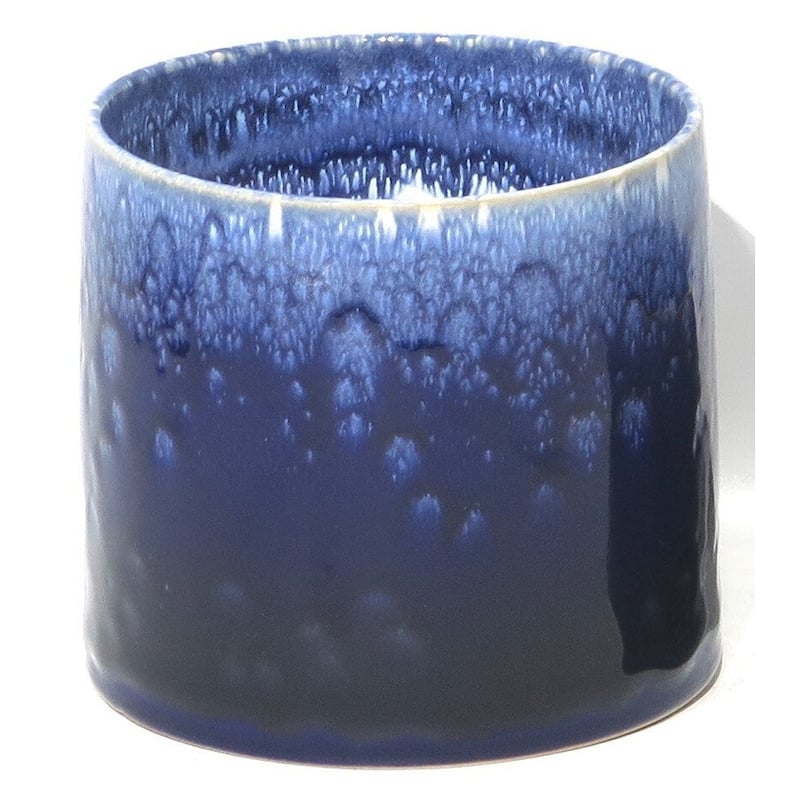 6" Pot Size Marine Blue Reactive Glaze Ceramic Planter