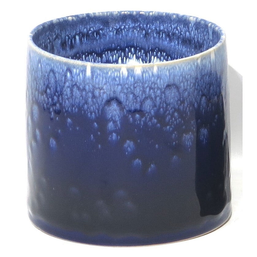 6" Pot Size Marine Blue Reactive Glaze Ceramic Planter