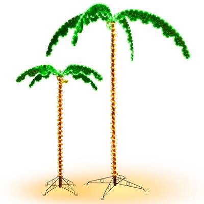 Artificial Lighted Palm Trees Patio Tropical Light Up Palm Tree